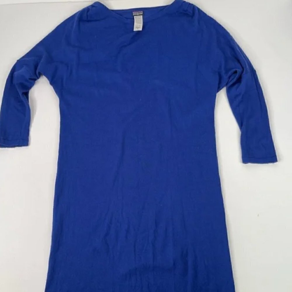 Patagonia Blue Merino Wool Dress Medium